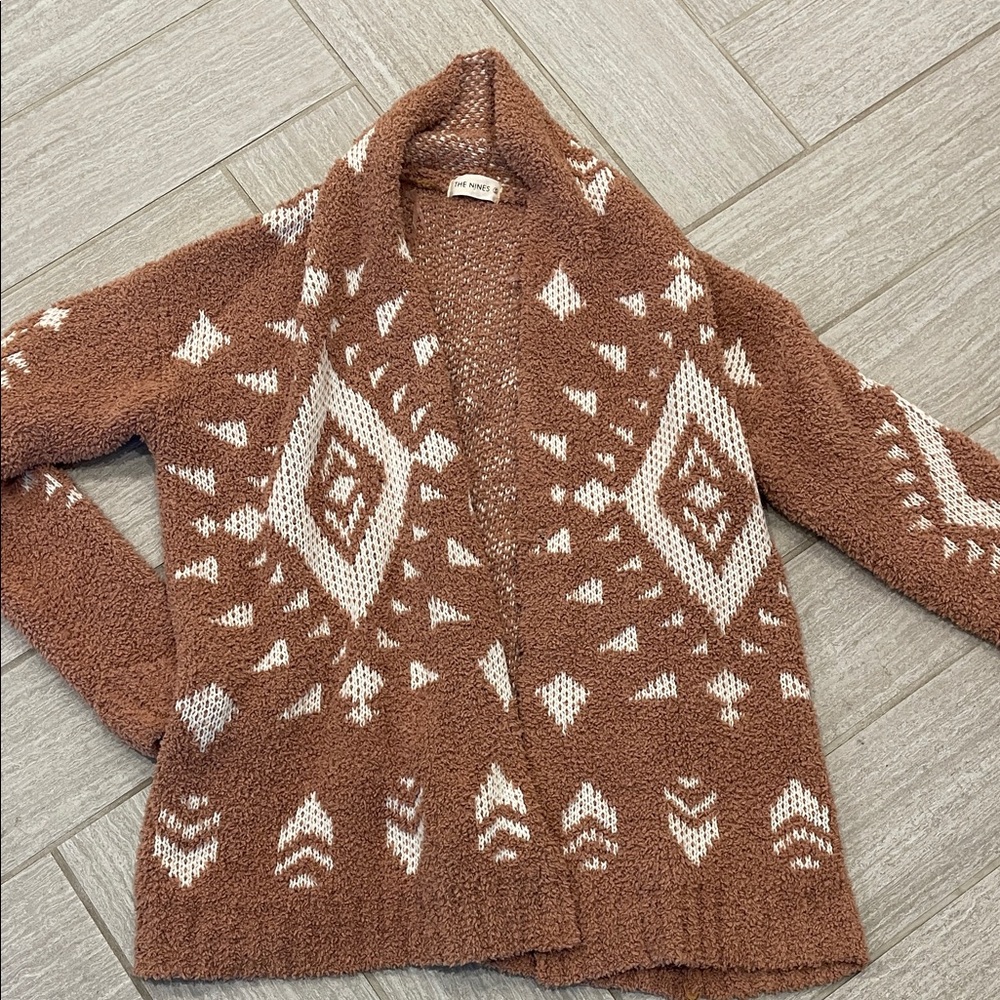Cozy Brown and White Patterned Sweater